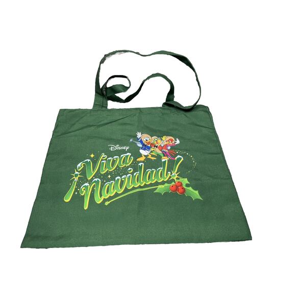 Disneyland Magic Key Annual Passholder Reusable Fabric Tote Bag Viva Navidad - Picture 1 of 10